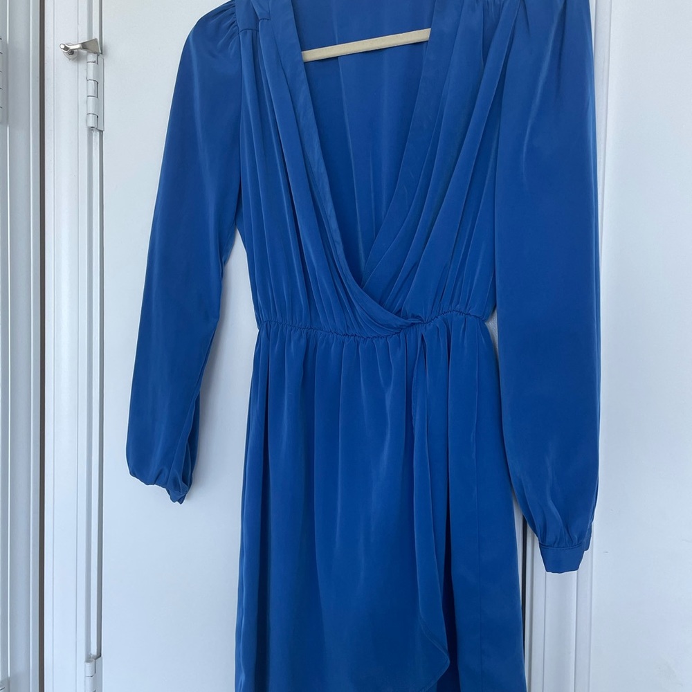 Blue long sleeve dress